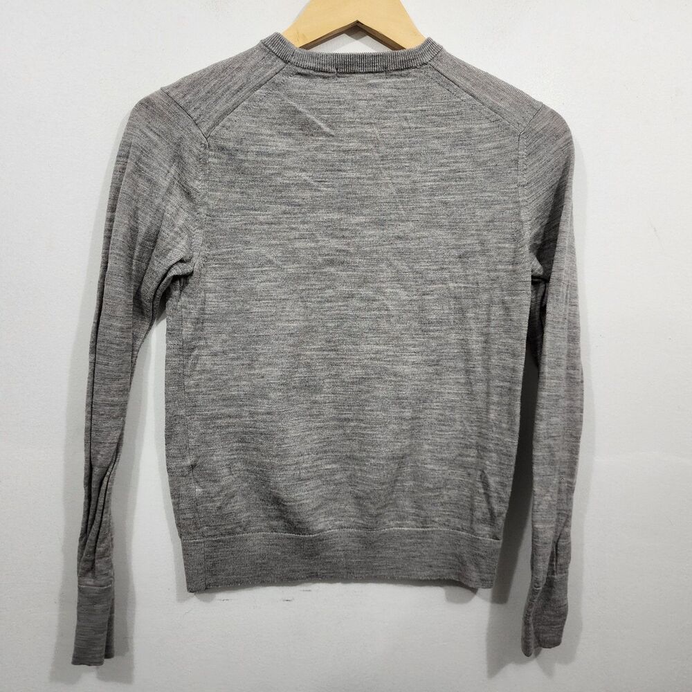 UNIQLO  Pure Wool Merino Crew Neck Sweater Space-dye Gray Womens Size XS - Picture 11 of 14